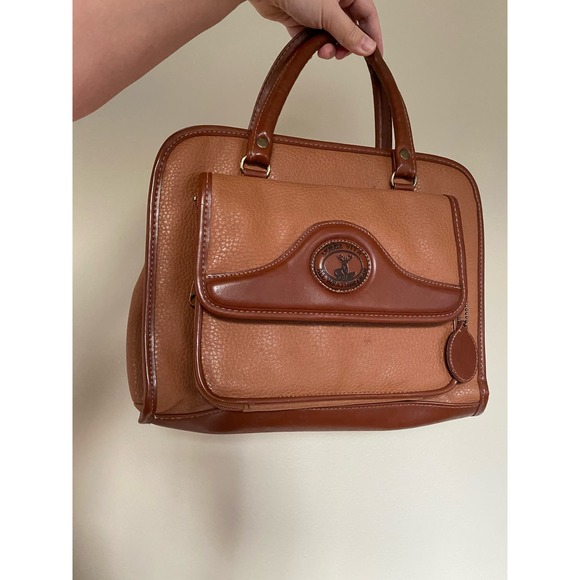 Dolce Vita Handbags - Vtg Dolce Vita all weather gear two tone brown leather purse
